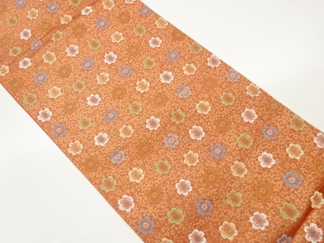 花唐草模様織出し袋帯